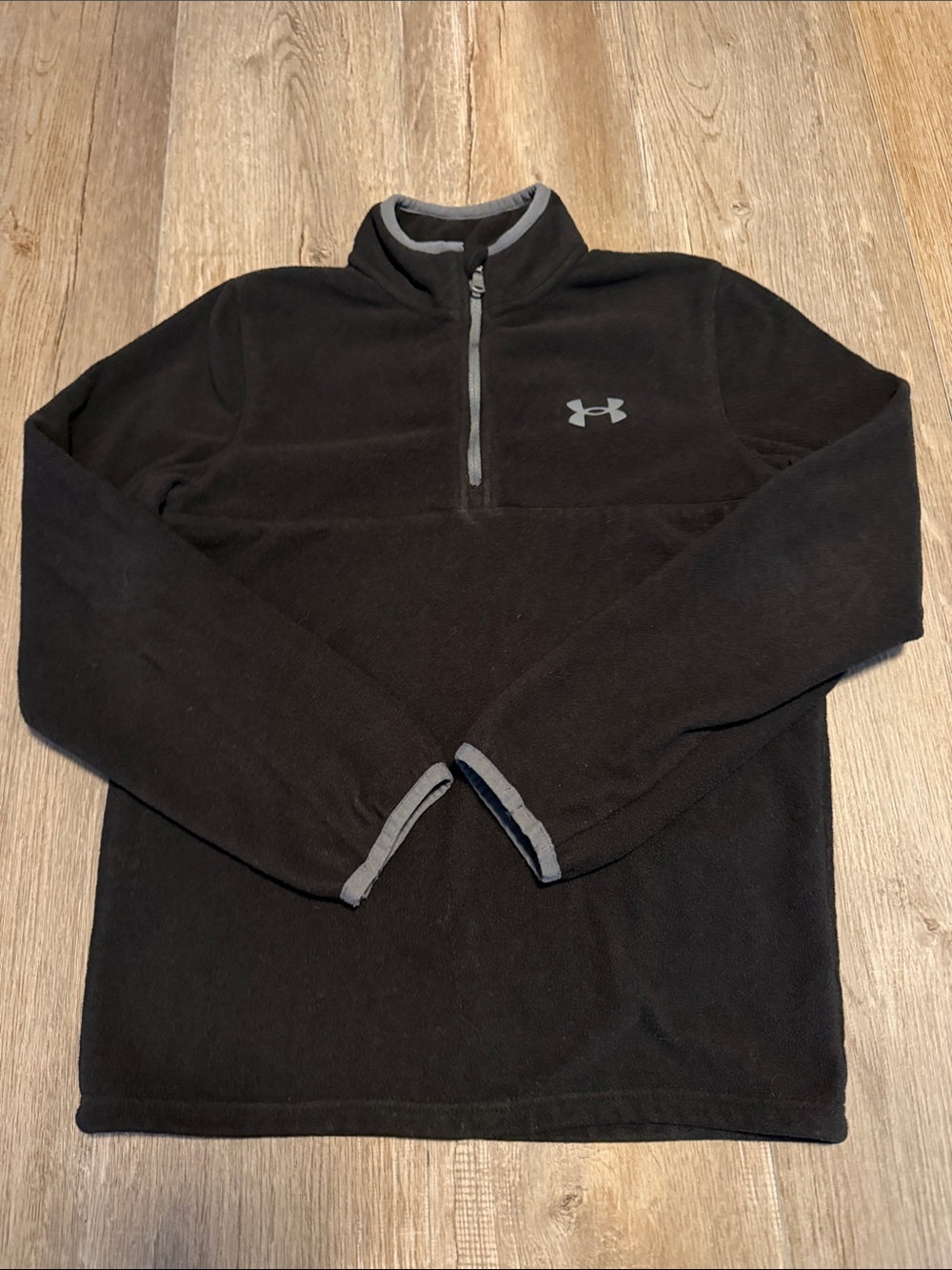 Under Armour Black Lightweight Quarter-Zip Fleece Pullover
